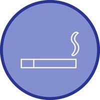 icono de vector de cigarrillo encendido único