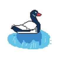 8bit pixels Art duck vector, duck pixel art design vector