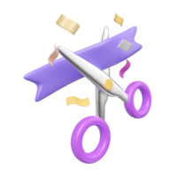 Grand Opening 3D Illustration Icon png