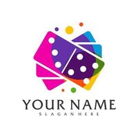 Colorful Domino logo vector template, Creative Domino logo design concepts