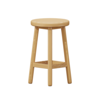 3D wooden chair png
