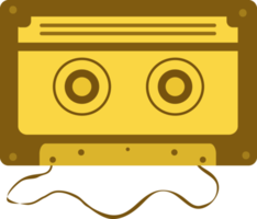 retro monochroom klassiek kleur audio cassette illustratie png