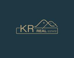 kr real inmuebles consultores logo diseño vectores imágenes lujo real inmuebles logo diseño