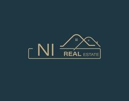 NI Real Estate Consultants Logo Design Vectors images. Luxury Real Estate Logo Design