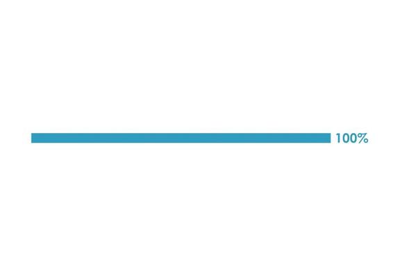100 Percent loading icon,  Progress bar vector illustration