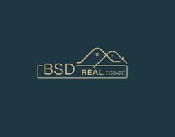 bsd real inmuebles y consultores logo diseño vectores imágenes lujo real inmuebles logo diseño