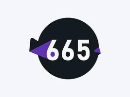 665 Number logo icon design vector image. Number logo icon design vector image