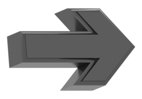 3d negro flecha icono png