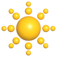 illustration of 3d sun icon png