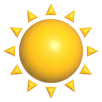 ilustração do 3d Sol ícone png