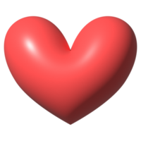 3d rojo corazón icono png