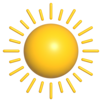 illustration of 3d sun icon png