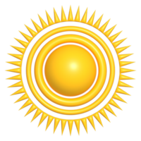 illustration of 3d sun icon png