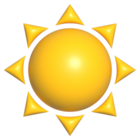 illustratie van 3d zon icoon png