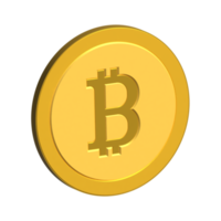 3d golden Bitcoin Münze png