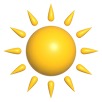 illustration of 3d sun icon png