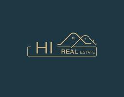 HI Real Estate Consultants Logo Design Vectors images. Luxury Real Estate Logo Design