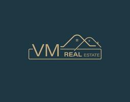 VM Real Estate Consultants Logo Design Vectors images. Luxury Real Estate Logo Design