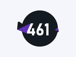 461 Number logo icon design vector image. Number logo icon design vector image