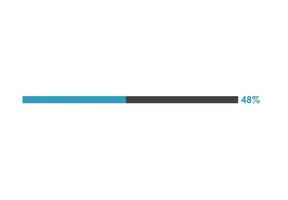 48 Percent loading icon,  Progress bar vector illustration