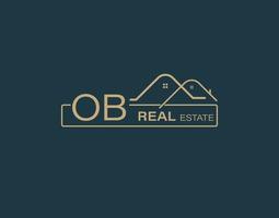 OB Real Estate Consultants Logo Design Vectors images. Luxury Real Estate Logo Design