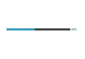 44 Percent loading icon,  Progress bar vector illustration