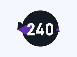 240 número logo icono diseño vector imagen. número logo icono diseño vector imagen
