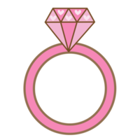 Diamond engagement ring icon png