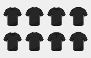 Outlined Black T-shirt Mockup vector