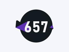 657 Number logo icon design vector image. Number logo icon design vector image