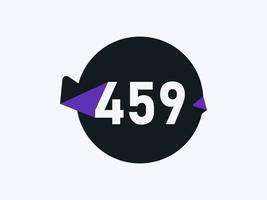 459 Number logo icon design vector image. Number logo icon design vector image
