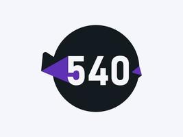 540 número logo icono diseño vector imagen. número logo icono diseño vector imagen