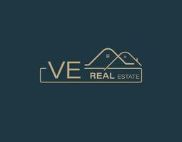 VE Real Estate Consultants Logo Design Vectors images. Luxury Real Estate Logo Design