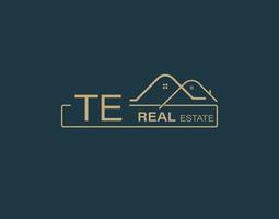 TE Real Estate Consultants Logo Design Vectors images. Luxury Real Estate Logo Design