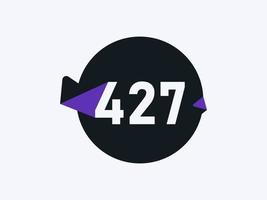 427 Number logo icon design vector image. Number logo icon design vector image