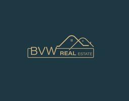 BVW Real Estate and Consultants Logo Design Vectors images. Luxury Real Estate Logo Design