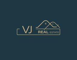 VJ Real Estate Consultants Logo Design Vectors images. Luxury Real Estate Logo Design