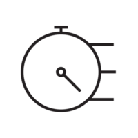 reloj cara icono negro y blanco transparente antecedentes png