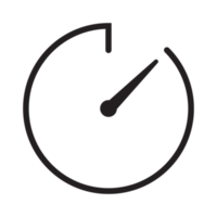 Uhr Gesicht Symbol schwarz und Weiß transparent Hintergrund png