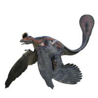 mikroraptor dinosaurie isolerat på transparent png