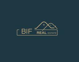 bif real inmuebles y consultores logo diseño vectores imágenes lujo real inmuebles logo diseño