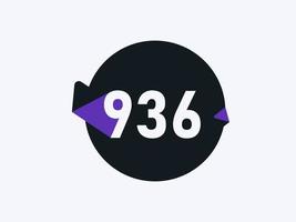 936 Number logo icon design vector image. Number logo icon design vector image