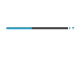 41 Percent loading icon,  Progress bar vector illustration