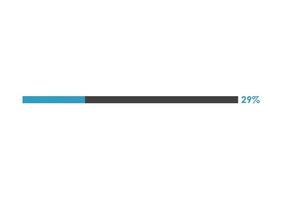 29 Percent loading icon,  Progress bar vector illustration