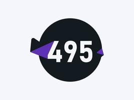 495 Number logo icon design vector image. Number logo icon design vector image