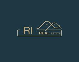 RI Real Estate Consultants Logo Design Vectors images. Luxury Real Estate Logo Design