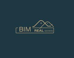 bim real inmuebles y consultores logo diseño vectores imágenes lujo real inmuebles logo diseño