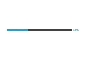 33 Percent loading icon,  Progress bar vector illustration