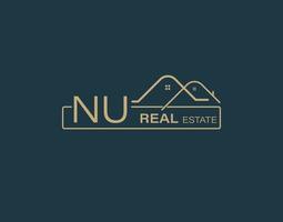 NU Real Estate Consultants Logo Design Vectors images. Luxury Real Estate Logo Design