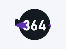 364 Number logo icon design vector image. Number logo icon design vector image